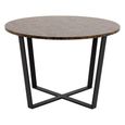 Amble Dining Table - 4 Seater - Round - 110cm - Brown Marble Effect