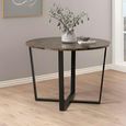 Amble Dining Table - 4 Seater - Round - 110cm - Brown Marble Effect