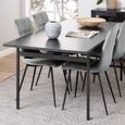 Angus Black Ash 8 Seater Dining Table