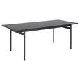 Angus Dining Table - 8 Seater - 200cm - Black Melamine
