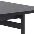Angus Dining Table - 8 Seater - 200cm - Black Melamine