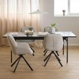 Angus Dining Table - 8 Seater - 200cm - Black Melamine