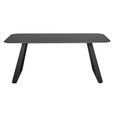 Antalya Dining Table - 6 Seater - 180cm - Matt Black Ceramic