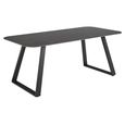 Antalya Dining Table - 6 Seater - 180cm - Matt Black Ceramic