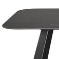 Antalya Dining Table - 6 Seater - 180cm - Matt Black Ceramic