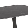 Antalya Dining Table - 6 Seater - 180cm - Matt Black Ceramic