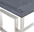 Apex Dining Table - 6 Seater - 160cm - Smoked Glass and Chrome