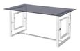 Apex Dining Table - 6 Seater - 160cm - Smoked Glass and Chrome