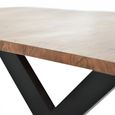 Aquila Dining Table - Solid Acacia Wood - 6 Seater - Cross Legs - Sizes Available