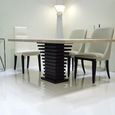 Ark Dining Table - Marble with Wooden Pedestal Base - Variation Available