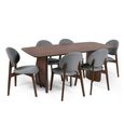 Artemis Dining Table - 6 Seater - 180cm - Curved Leg - Walnut
