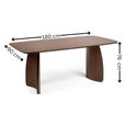 Artemis Dining Table - 6 Seater - 180cm - Curved Leg - Walnut
