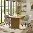 Arundel Dining Table - 6 Seater - 180cm - Fluted - Oak Effect