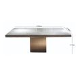 Athena Dining Table - 8 Seater - Marble with Steel Pedestal Base - Variation Available