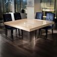Athena Dining Table - 8 Seater - Square - Marble with Steel Pedestal Base - Variation Available
