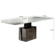 Athena Dining Table - Thin - Marble with Steel Pedestal Base - Variation Available