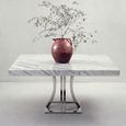 Aurora Dining Table - 8 Seater - 150cm - Square - Marble with Stainless Steel Pedestal Base - Variation Available