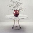 Aurora Dining Table - Round - Marble with Stainless Steel Pedestal Base - Variation Available