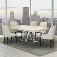 Aurora Dining Table - Marble with Stainless Steel Base - Variation Available