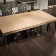 Aurora Dining Table - Marble with Stainless Steel Base - Variation Available