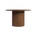 Axel Round Dining Table - 4 Seater - 120cm - Walnut Fluted