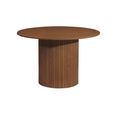 Axel Round Dining Table - 4 Seater - 120cm - Walnut Fluted