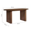 Axel Oval Dining Table - 6 Seater - 160cm - Walnut Fluted