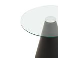 Azalea Dining Table - 2 Seater - 80cm - Round Pedestal - Clear Glass