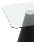 Azalea Dining Table - 2 Seater - 80cm - Square - Glass with Black Cone Base