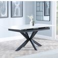 Bari 6-8 Seater White Ceramic Extending Dining Table with Black Star Base - 140cm-180cm