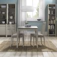 Bergen Grey Washed Oak & Soft Grey Extending Dining Table - 4-6 Seater - 80cm-115cm