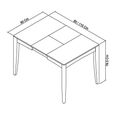 Bergen Grey Washed Oak & Soft Grey Extending Dining Table - 4-6 Seater - 80cm-115cm