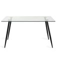 Martini Tempered Glass Dining Table - 6 Seater - 140cm