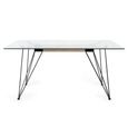 Miro Tempered Glass Dining Table - 6 Seater - 160cm