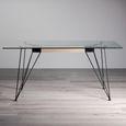 Miro Tempered Glass Dining Table - 6 Seater - 160cm