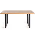 Ramsay Oak Dining Table - 6 Seater - 160cm - Black U Leg
