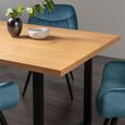 Ramsay Oak Dining Table - 6 Seater - 160cm - Black U Leg
