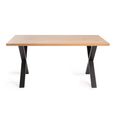 Ramsay Oak Dining Table - 6 Seater - 160cm - Black X Leg