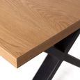 Ramsay Oak Dining Table - 6 Seater - 160cm - Black X Leg