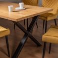 Ramsay Oak Dining Table - 6 Seater - 160cm - Black X Leg