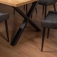 Ramsay Oak Dining Table - 6 Seater - 160cm - Black X Leg