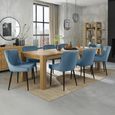 Turin Light Oak Extending Dining Table - 8-12 Seater - 185cm-245cm - Large End