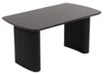 Bern Fluted 6 Seater Black Pedestal Dining Table - 160cm
