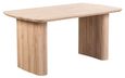 Bern Fluted 6 Seater Oak Effect Pedestal Dining Table - 160cm