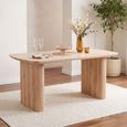 Bern Fluted Dining Table - 6 Seater - 160cm - Oak - Pedestal Base