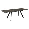 Blackburn Extending Dining Table - 6-10 Seater - 160cm-240cm - Black Ceramic