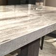 Blade Dining Table - Marble with Wooden Pedestal Base - Variation Available