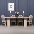 Blanche Acacia Wood Fluted Dining Table - Oval - 8 Seater - 230cm