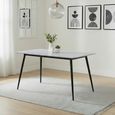 Breton Compact 4 Seater Grey Ceramic Dining Table - 120cm