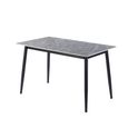 Breton Compact 4 Seater Grey Ceramic Dining Table - 120cm